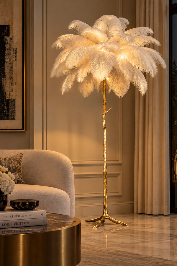 Aurelia Feather Palm Floor Lamp