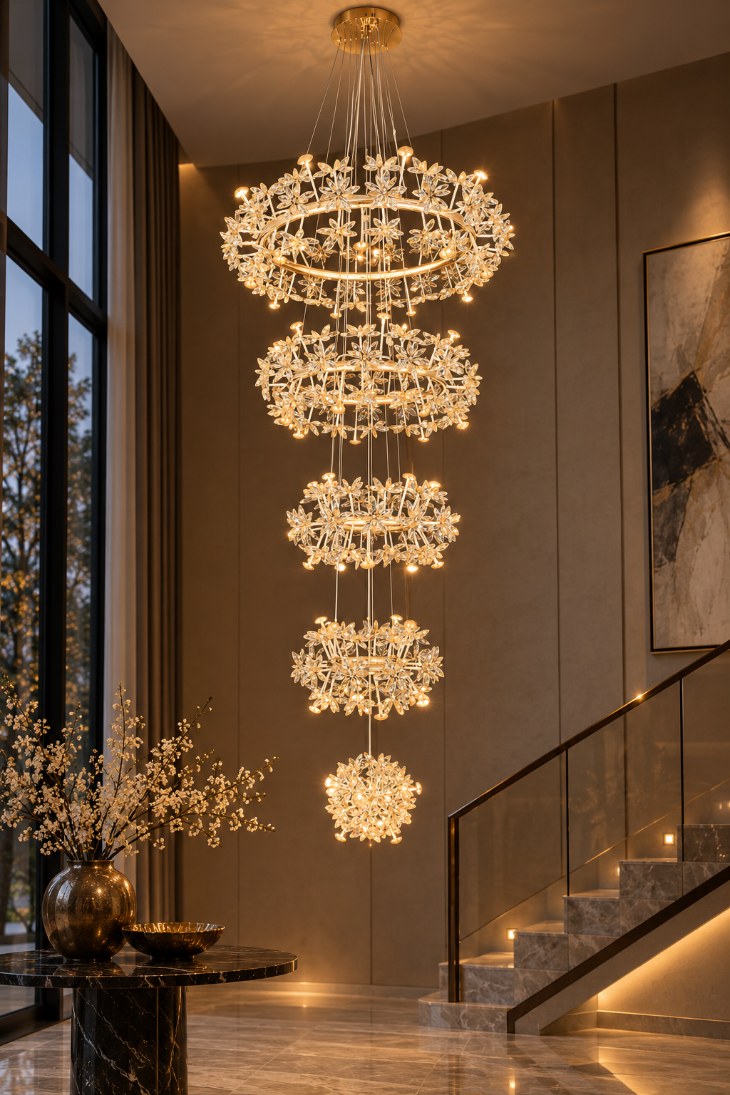 Élan Cascading Crystal Chandelier