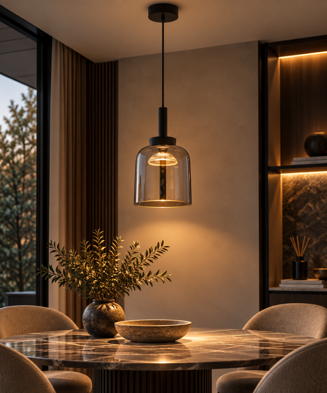 Sorelle Smoked Bell Pendant