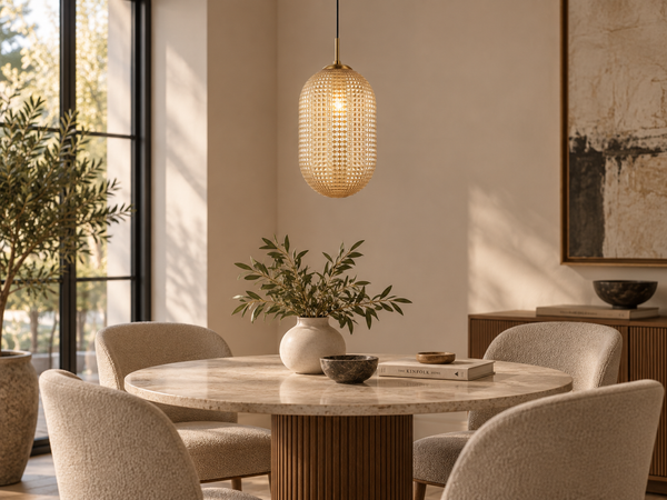 Aurelia Textured Glass Pendant