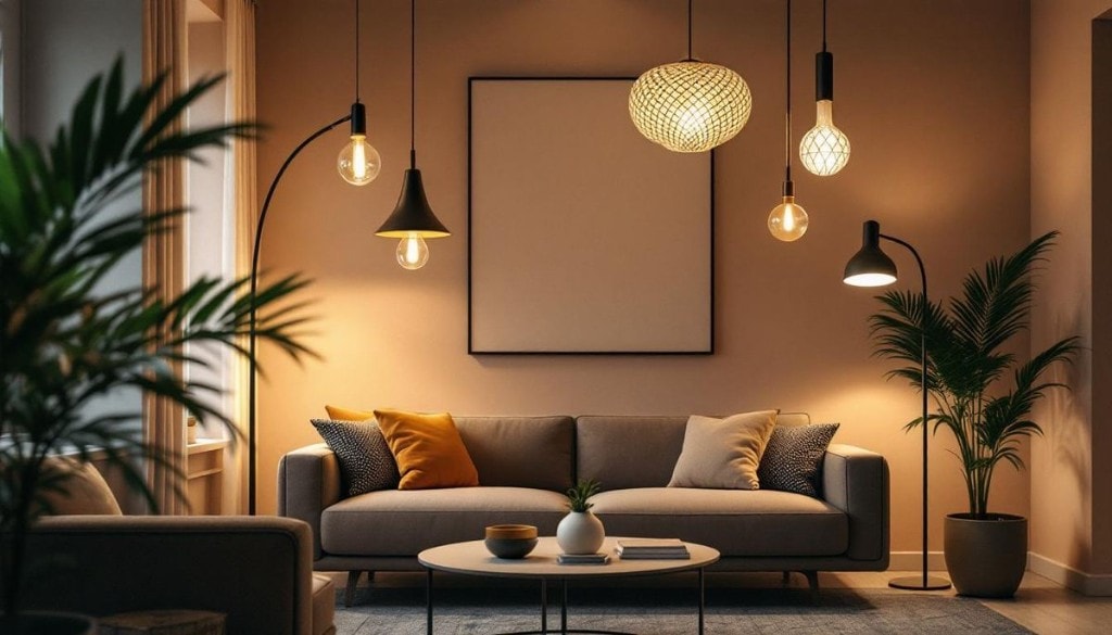 Warm living room lighting by Islamabad Lights